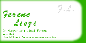 ferenc liszi business card